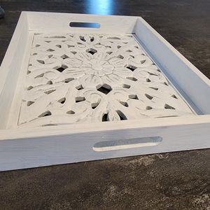 Wooden farmhouse tray